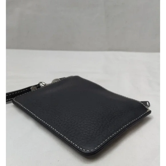 Dooney & Bourke Black Pebbled Zipper Closure Coin Wallet - Picture 8 of 11